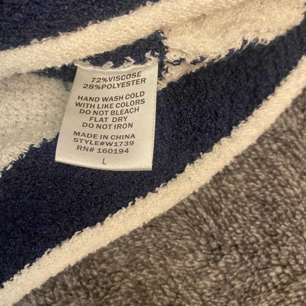 By Together Striped Navy and White Sweater L - Picture 3 of 3